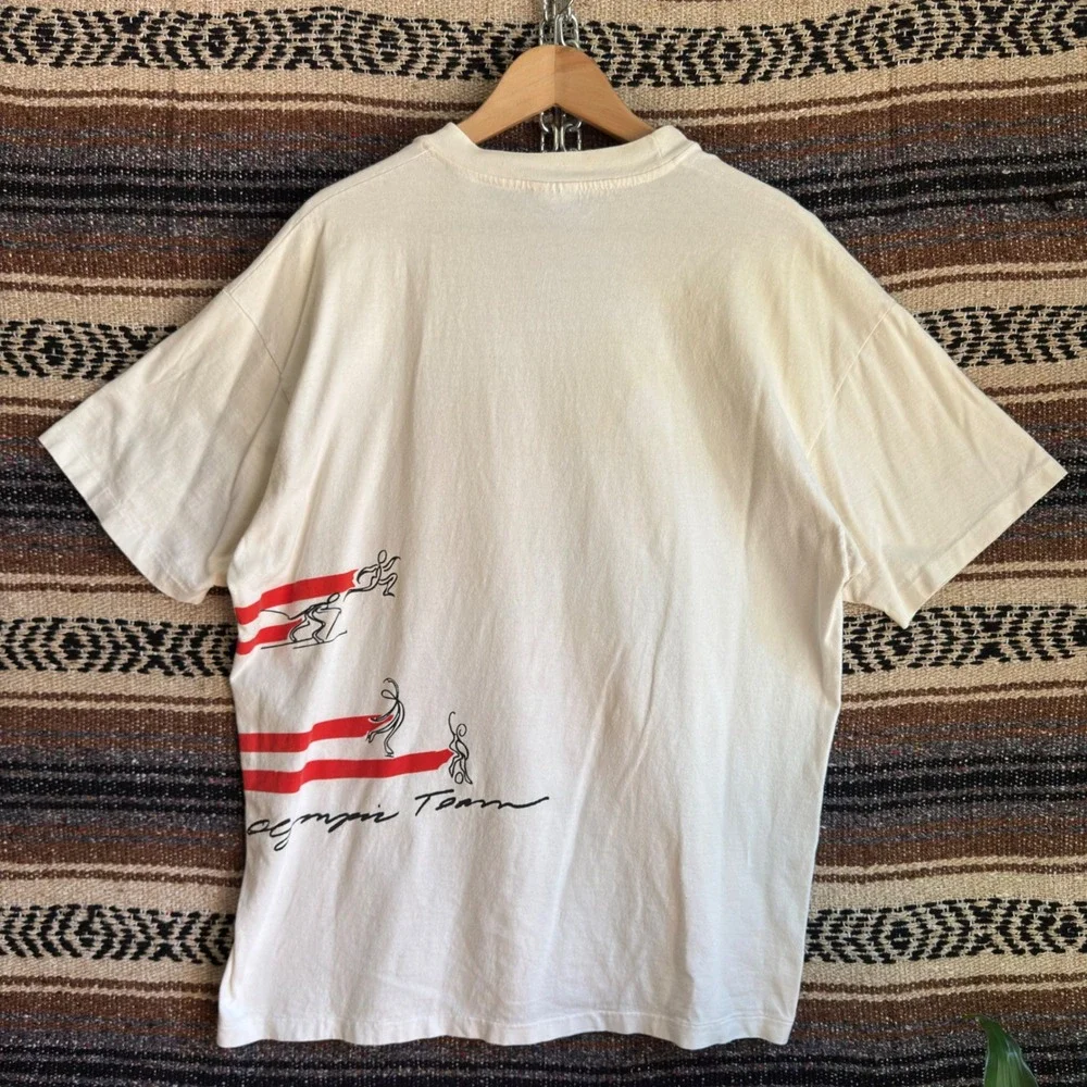 Vintage 1996 Champion USA Olympic Team T-Shirt Mens XL Cream Atlanta Summer Game - Picture 2 of 7